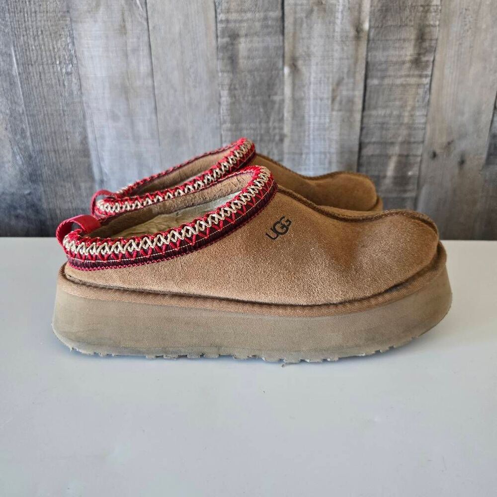 Ugg Tazz Platform Clogs Slippers Chestnut 7 Preppy Trendy Basic Fall Winter